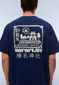 Napapijri Kurzarm-T-Shirt Teza Blau Academy Herren - 6