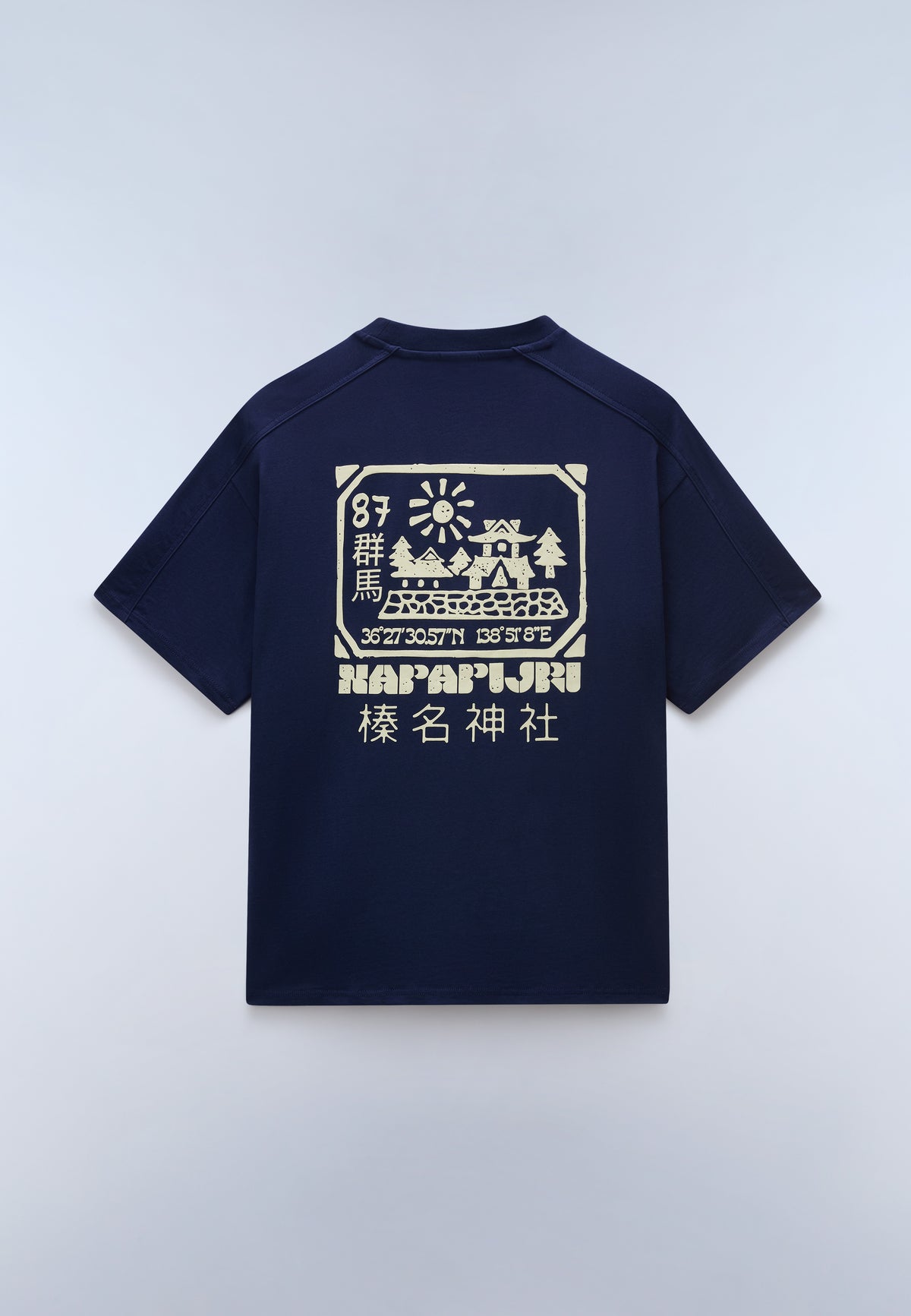 Napapijri Kurzarm-T-Shirt Teza Blau Academy Herren - 1