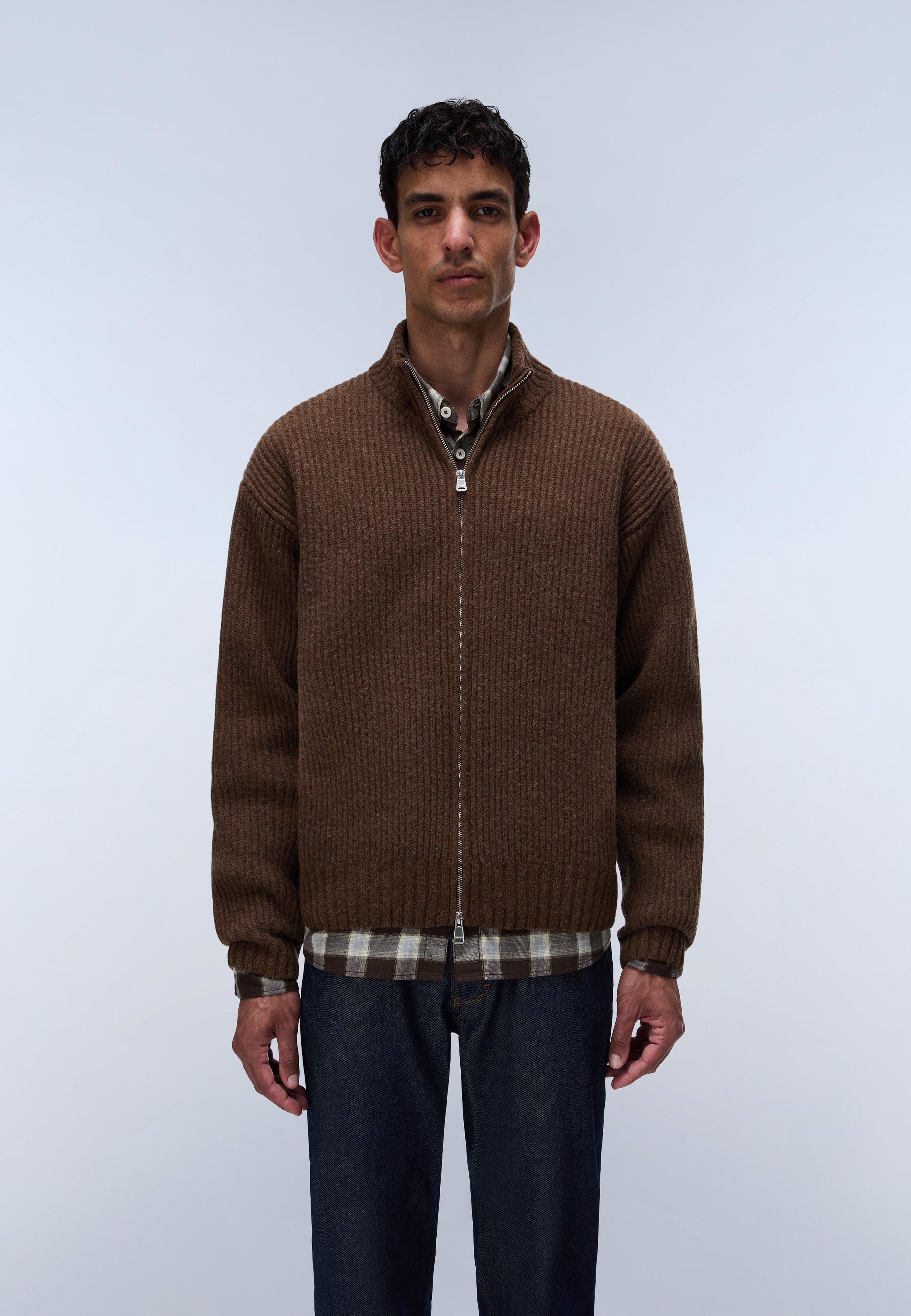 Yuni Full-Zip Jumper - Dark Brown