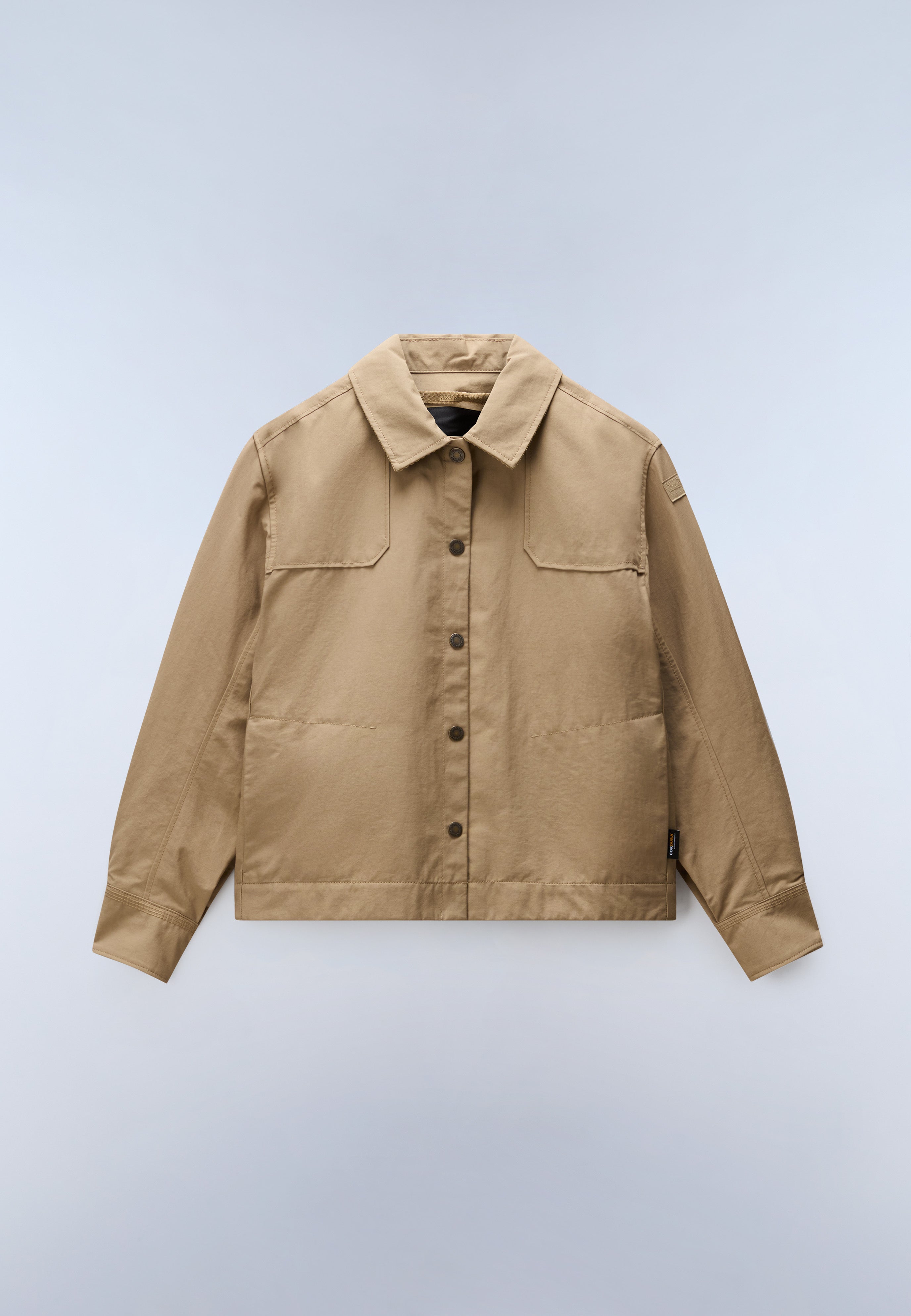 YOKE ベージュ ジップアップ ジャケット Napapijri Asko Overshirt Jacket Women Beige Petrified Oak