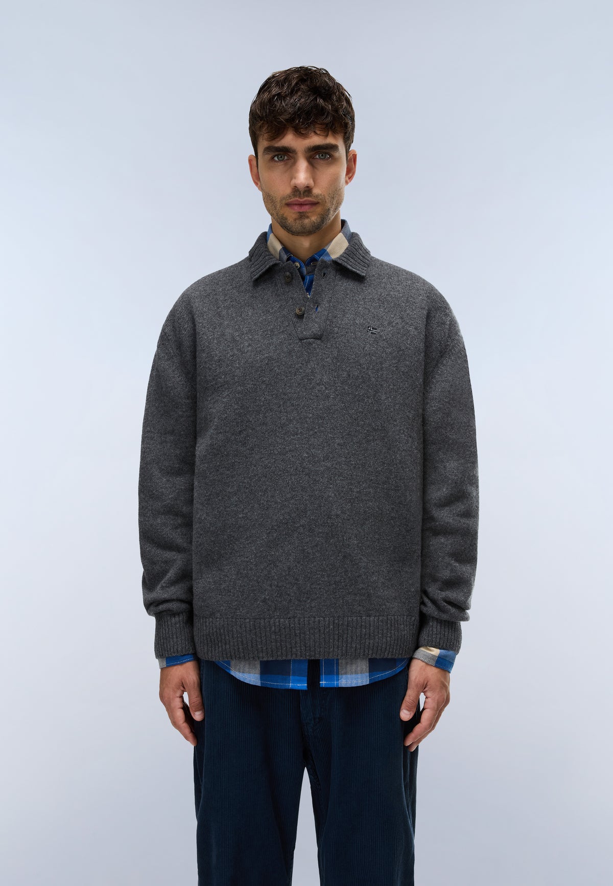 Napapijri Polo-Pullover Ordin Mittelgrau Herren - 4