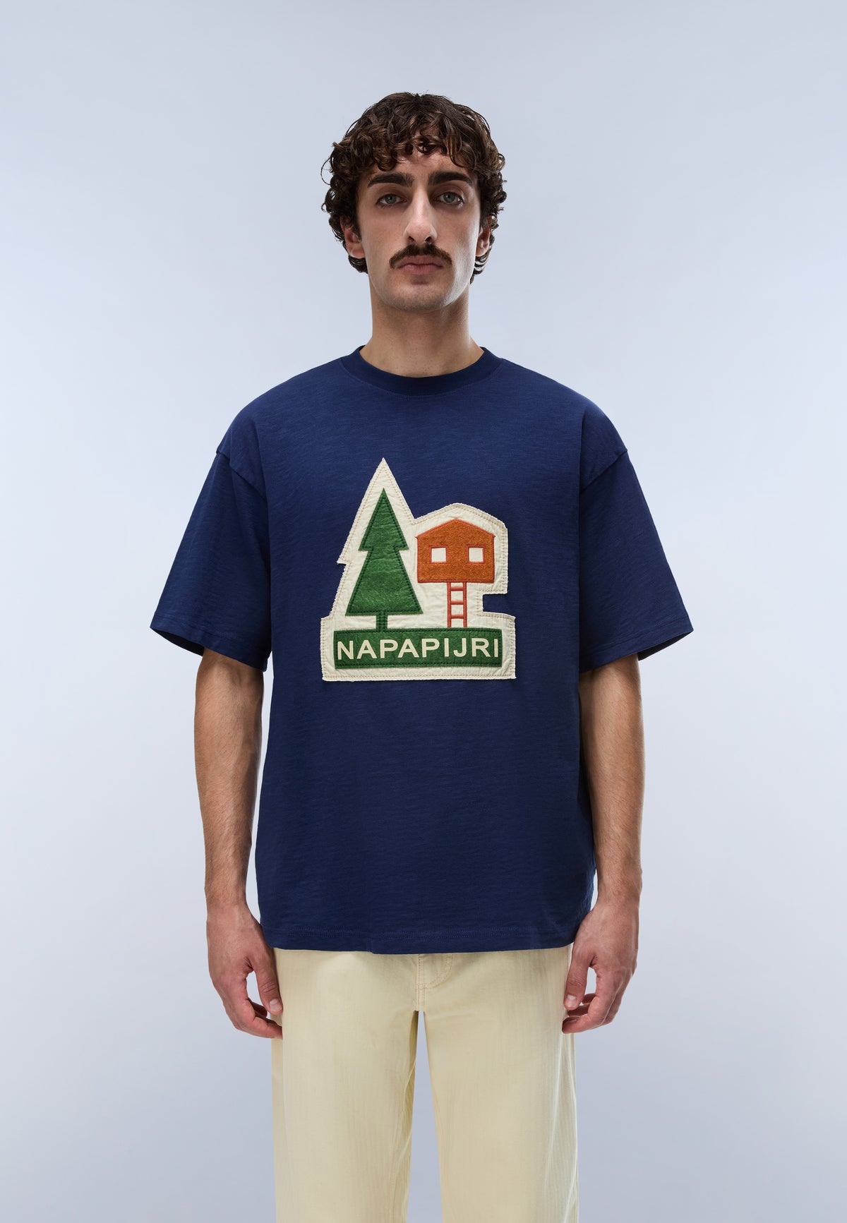 Napapijri Trahus Short-Sleeve T-Shirt Blue Academy Men - 4